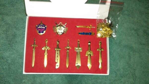 Legend Of Zelda Hyrule Historia Necklace Keychain Set